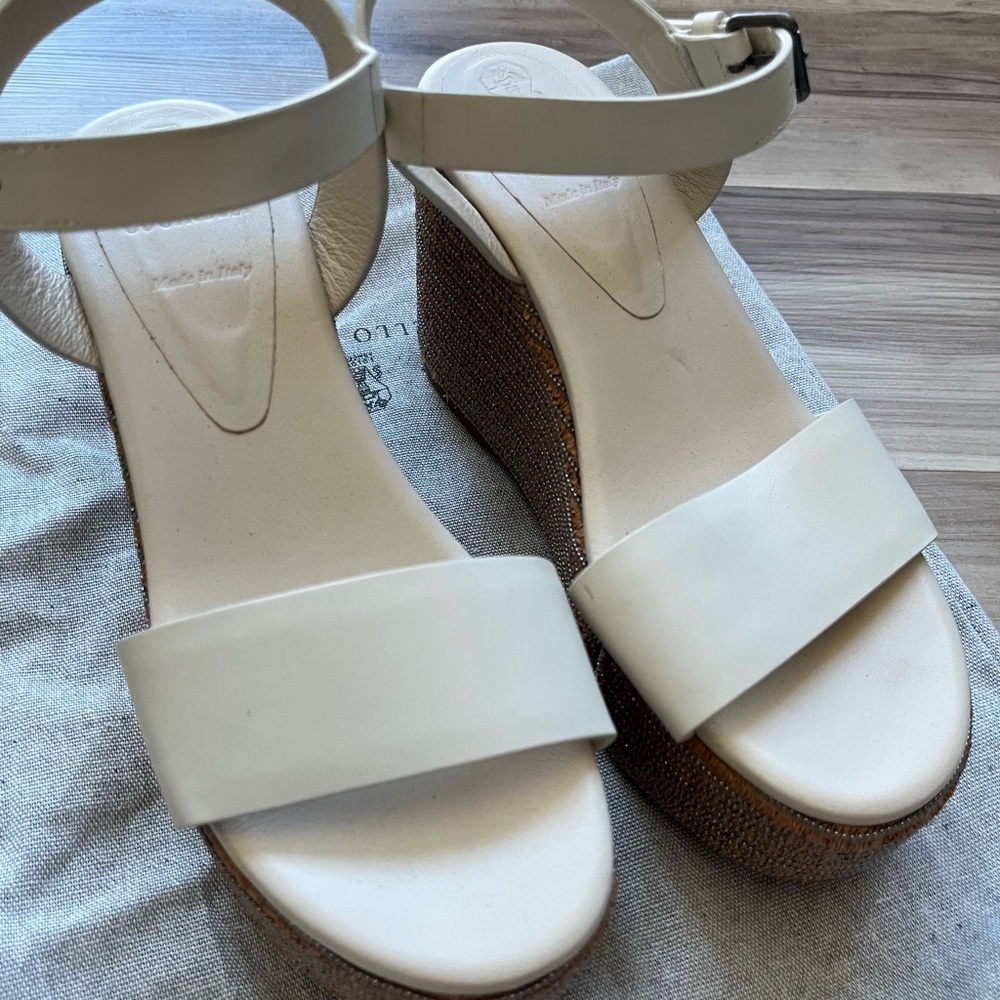 Brunello Cucinelli wedge color-ivory size-35